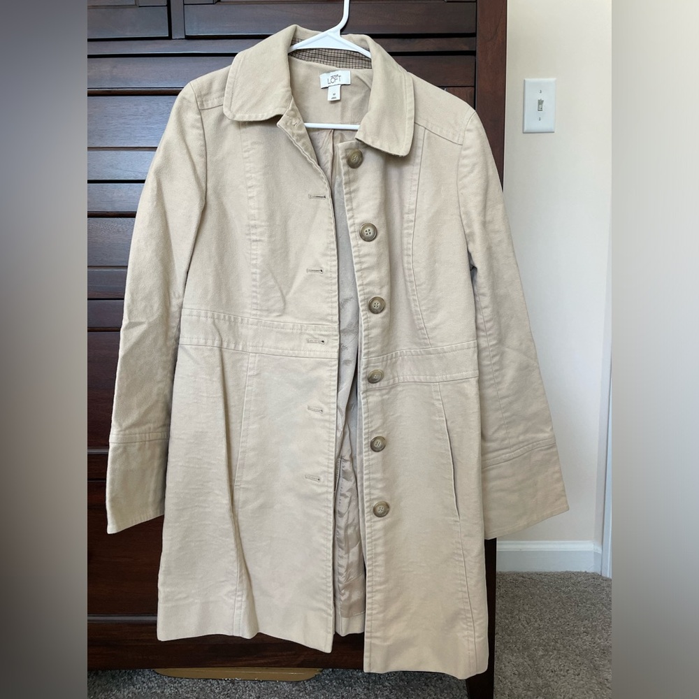 LOFT Tan fall coat.  Very lovely condition.  Soft and warm.
